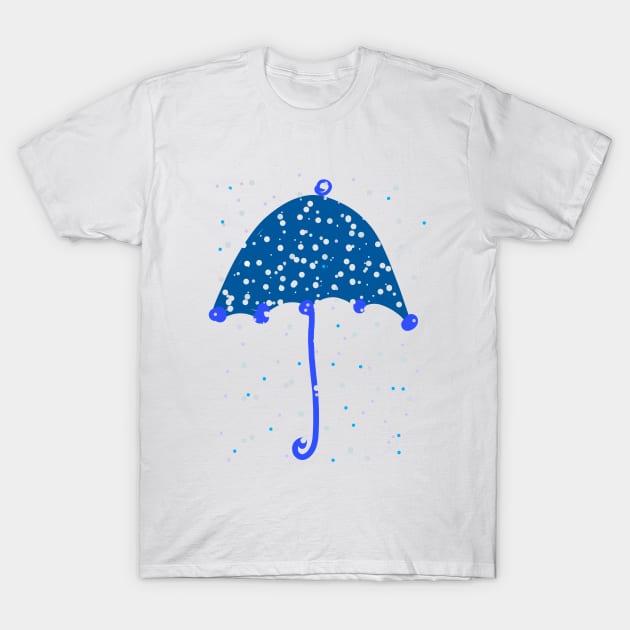 DARK BLUE UMBRELLA T-Shirt by aroba